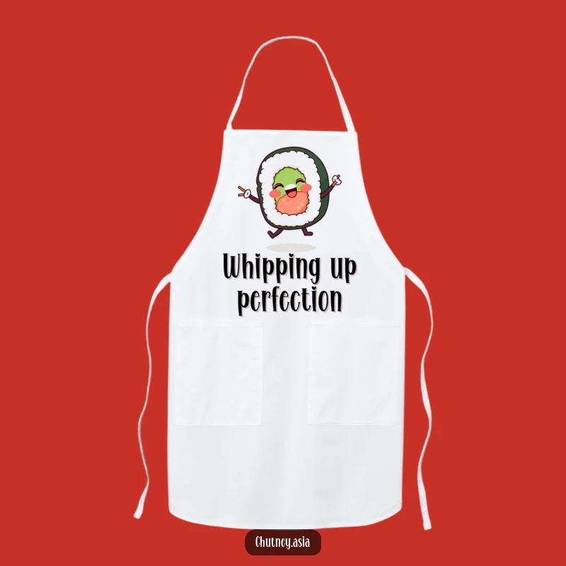 Funny Sushi Roll Dancing Apron - Kitchen Fun and Hilarious Chef Gift
