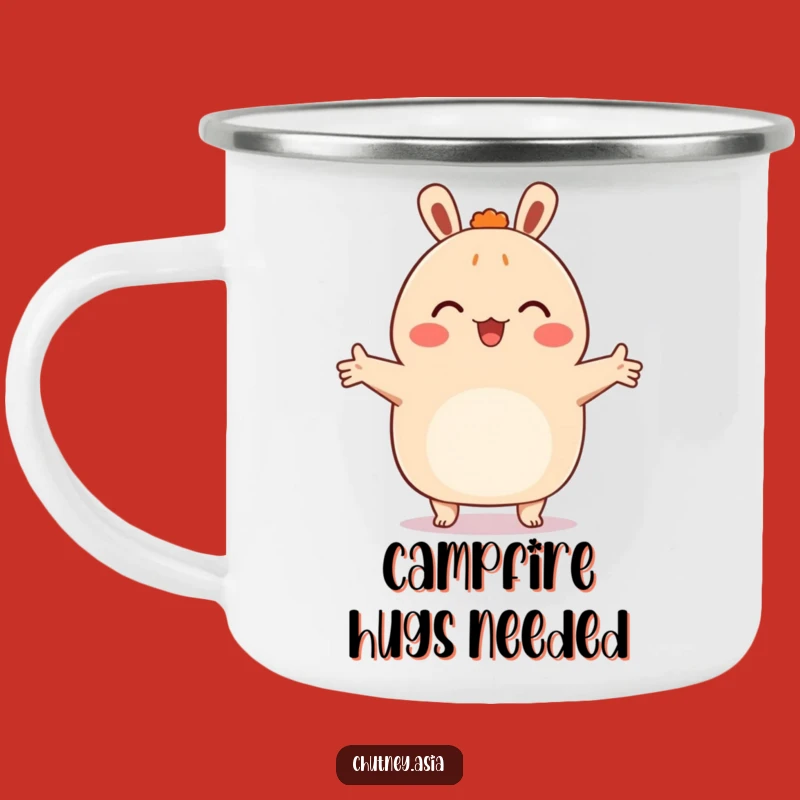 Funny Bao Hug Camping Mug: Durable Happy Bun Embracing, Outdoor Hug Funny Gift