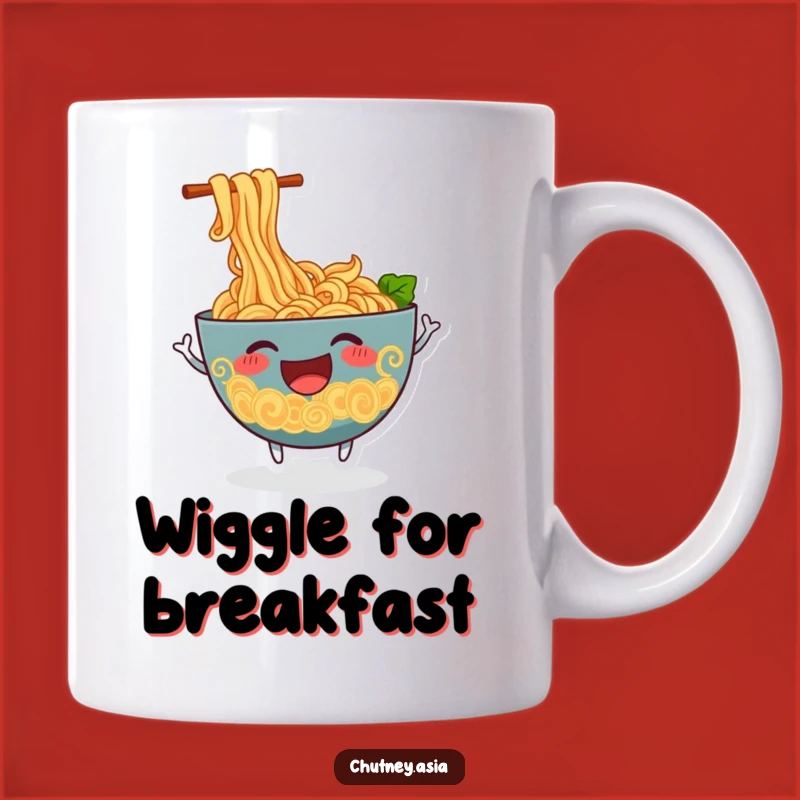 Funny Ramen Wiggle Mug: Start Your Day with Slurpy Smiles