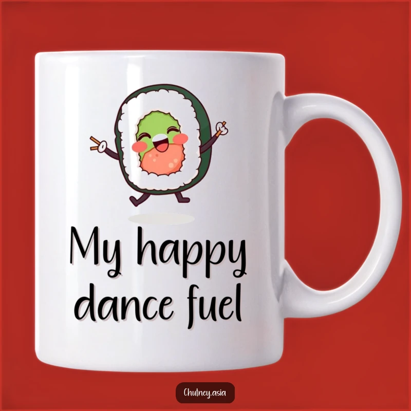 Funny Sushi Roll Dancing Mug - Hilarious Foodie Gift Perfect for Sushi Lovers