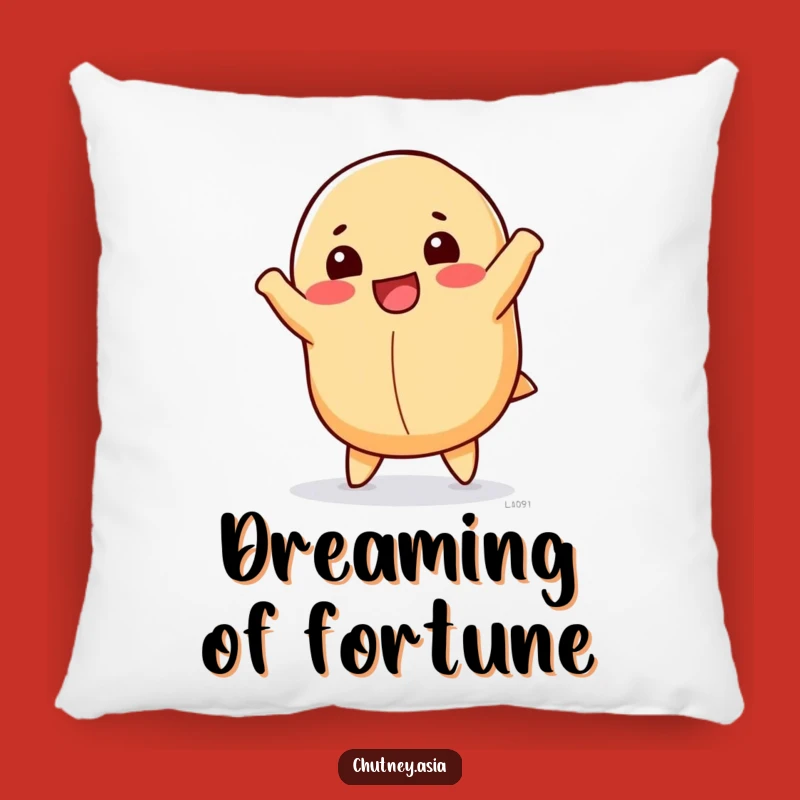 Funny Fortune Cookie Cartwheel Pillow: Cuddle Up with Good Fortune