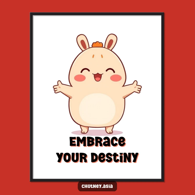 Funny Bao Hug Digital Art: Happy Bun Embracing, Instant Warmth Funny Gift