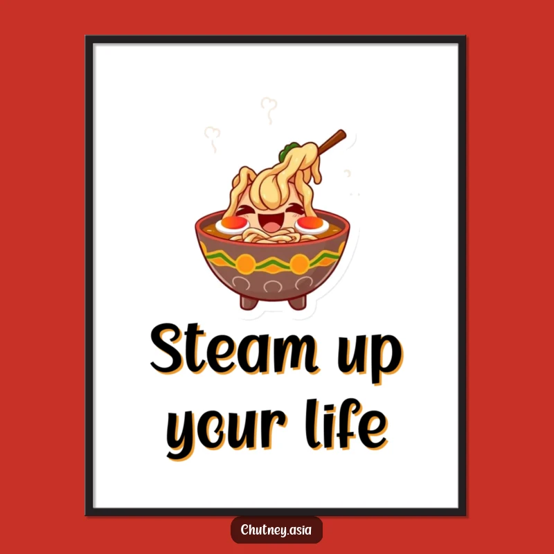 Funny Ramen Laugh Digital Print - Instant Amusing Food Art Decor