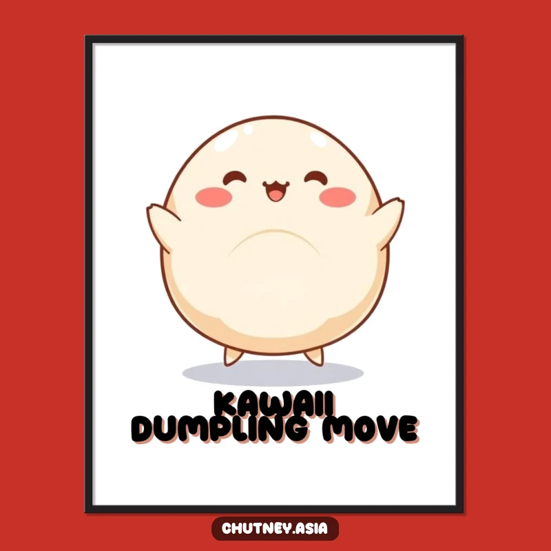 Funny Dumpling Dance Digital Print: Instant Cuteness for Walls