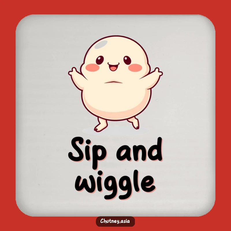 Funny Dumpling Dance Coaster: Protect Surfaces with Wiggly Feet Dancing, Quirky Funny Gift