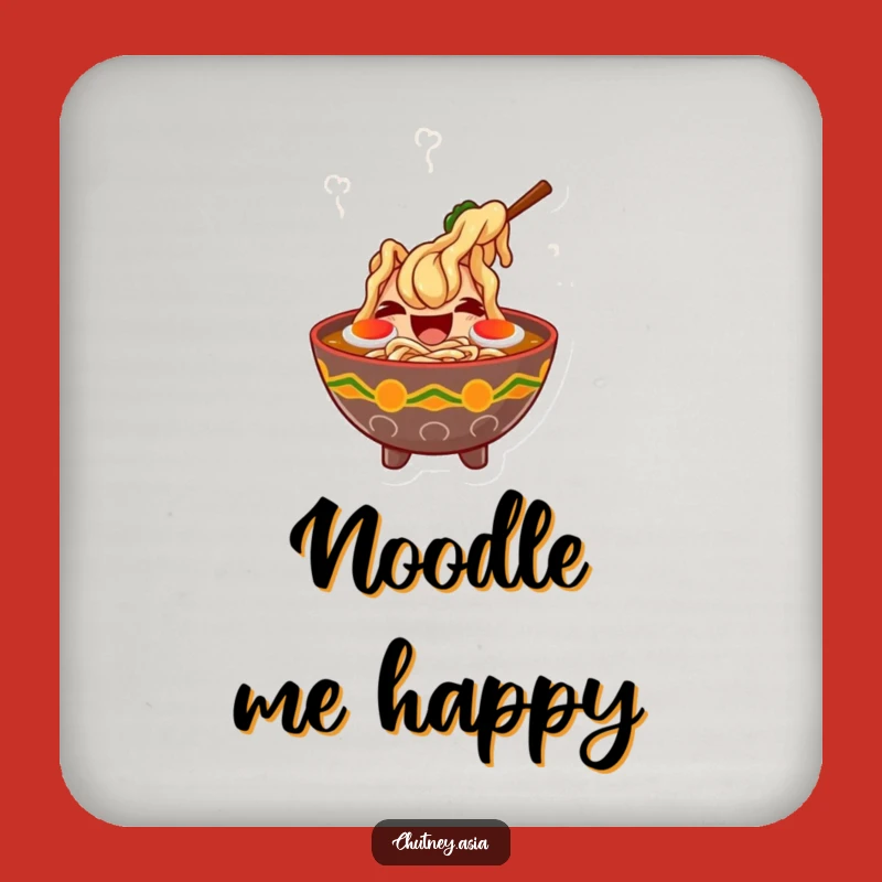 Funny Ramen Laugh Coaster - Protect Surfaces with Amusing Foodie Charm