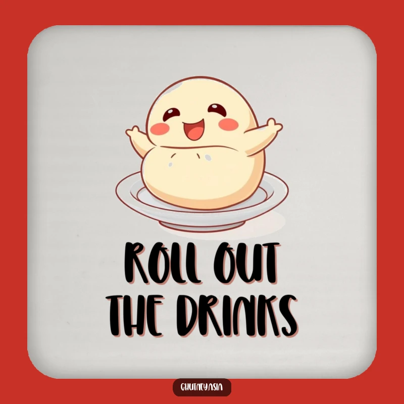 Funny Dumpling Roll Coaster - Protect Surfaces with Playful Foodie Charm