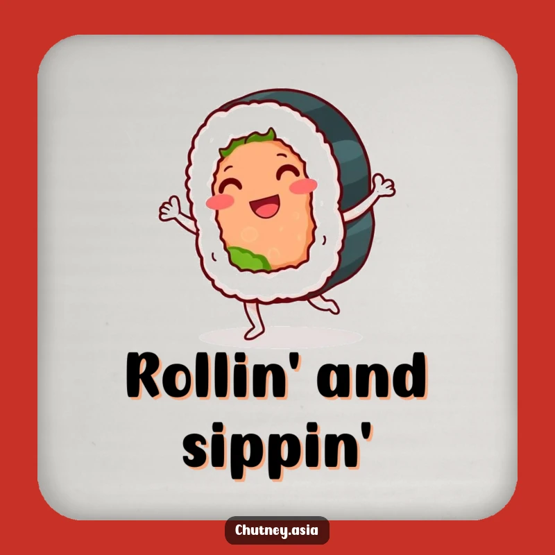 Funny Sushi Roll Jig Coasters: Protect Surfaces with Playful Pizzazz