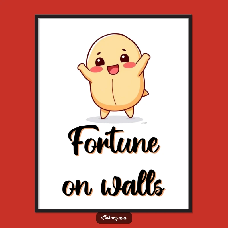 Funny Fortune Cookie Cartwheel Poster: Inspire Walls with Joy