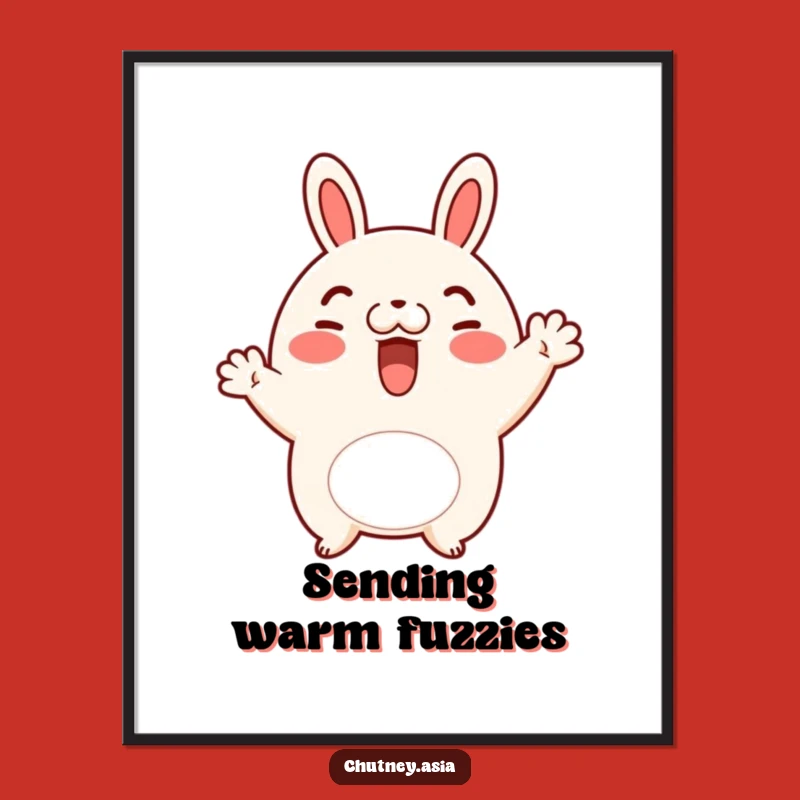 Funny Bao Bun Wave Poster - Adorable Food Art and Sweet Gift Decor