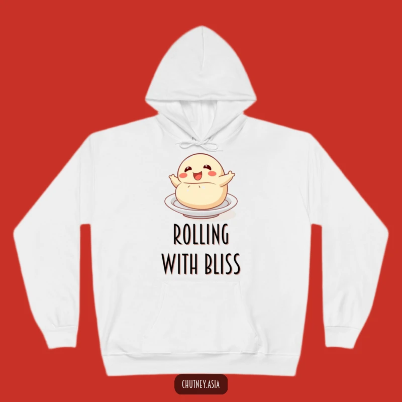 Cozy Funny Dumpling Roll Hoodie - Warm and Playful Foodie Gift