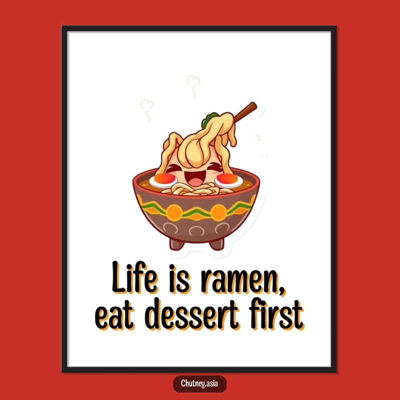 Free Printable Wall Art: Giggling Ramen Decor, Cozy Downloadable Art for a Cheerful Home!