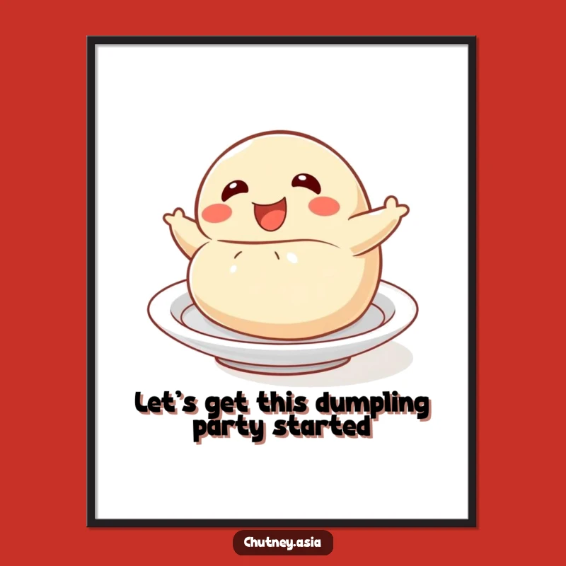 Free Printable Wall Art: Rolling Dumpling Decor, Playful Downloadable Art for a Fun Space!