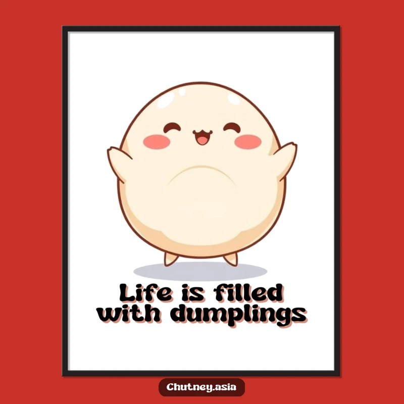 Free Printable Wall Art: Cute Dumpling Dance Downloadable Decor for Foodie Spaces