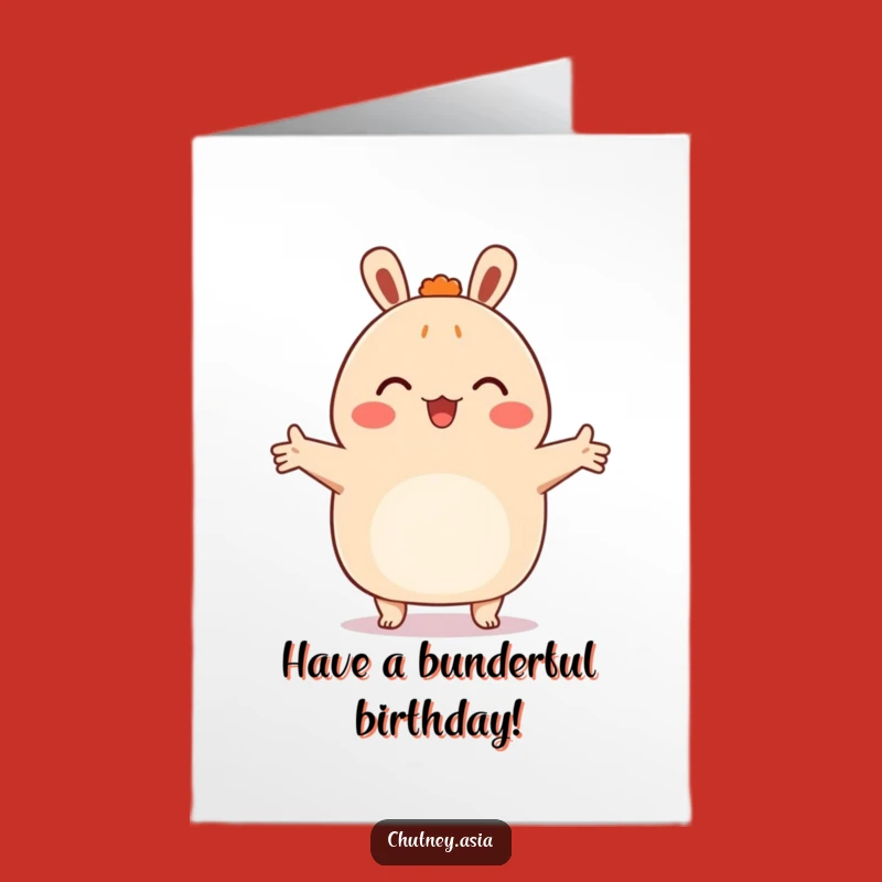 Free Printable Bao Bun Birthday Card - Hugging Friend Downloadable Gift