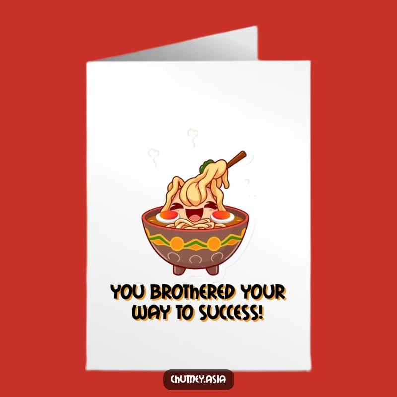 Free Printable Congrats Card: Giggling Ramen, Joyful Downloadable Gift for Achievements!