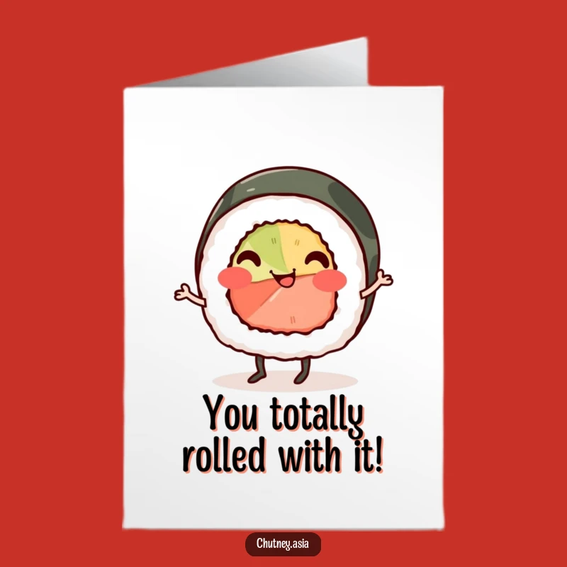 Free Printable Sushi Roll Congratulations Card - Hilarious Foodie Downloadable Gift