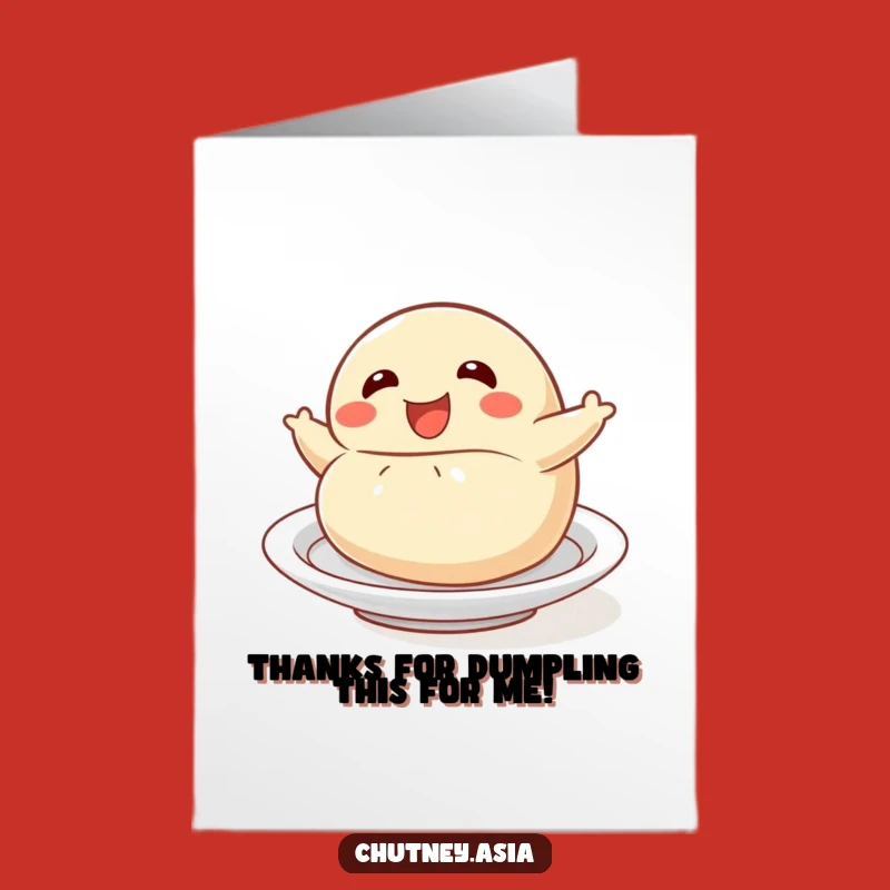 Free Printable Thank You Card: Rolling Dumpling, Sweet Downloadable Gift of Gratitude!