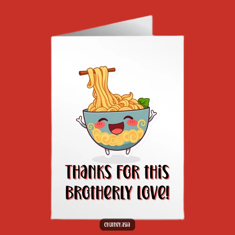 Free Printable Thank You Card: Happy Ramen Wiggle Downloadable for Appreciation