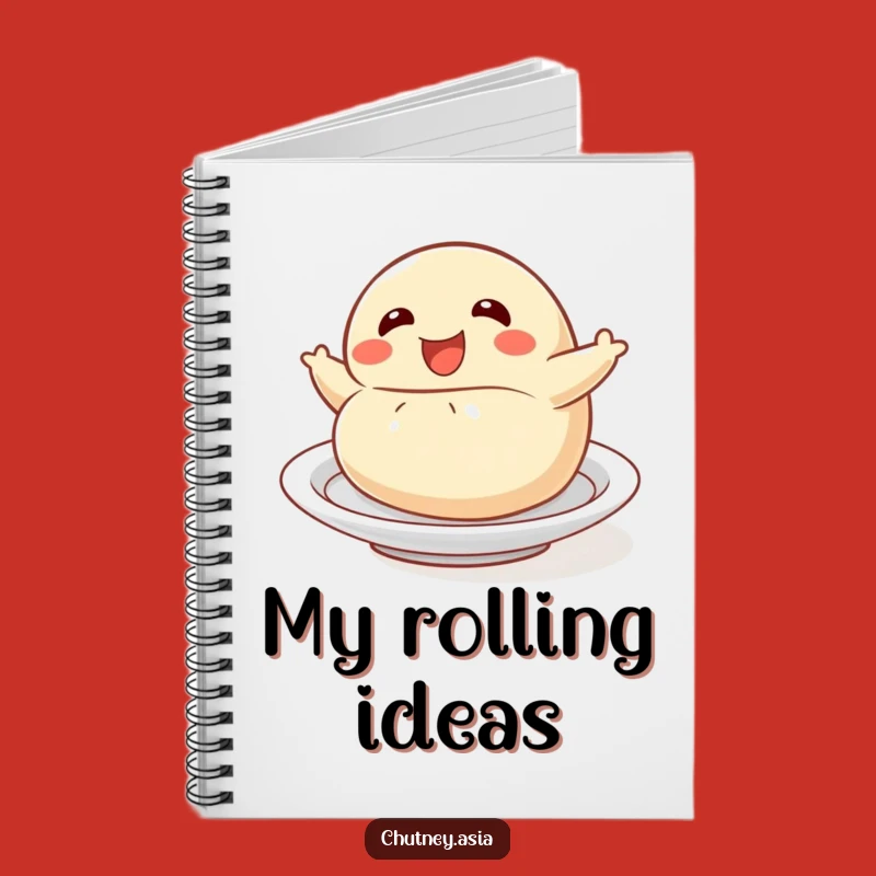 Funny Dumpling Roll Notebook - Jot Down Ideas with Playful Foodie Flair