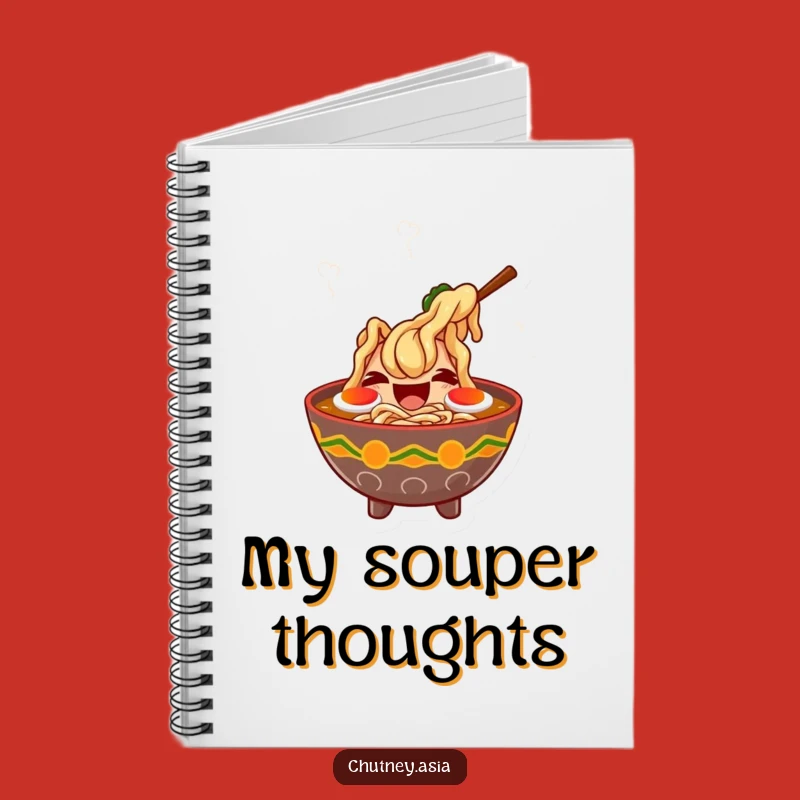 Funny Ramen Laugh Notebook - Jot Down Ideas with Amusing Foodie Flair