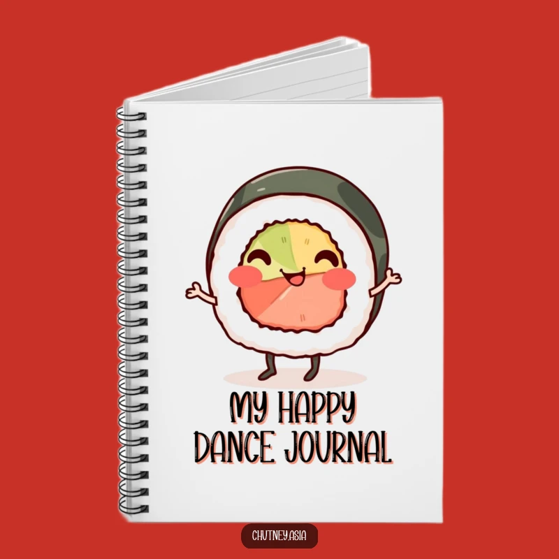 Funny Sushi Jig Notebook: Jot Down Ideas with Smiling Roll Jigging, Creative Funny Gift