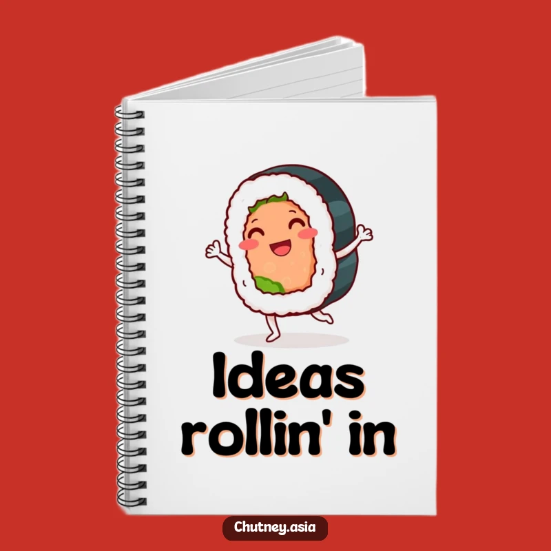 Funny Sushi Roll Jig Notebook: Jot Down Ideas with Glee