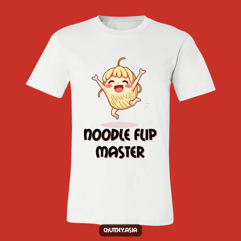 Funny Noodle Cartwheel T-Shirt: Beaming Character Action, Hilarious Funny Gift!