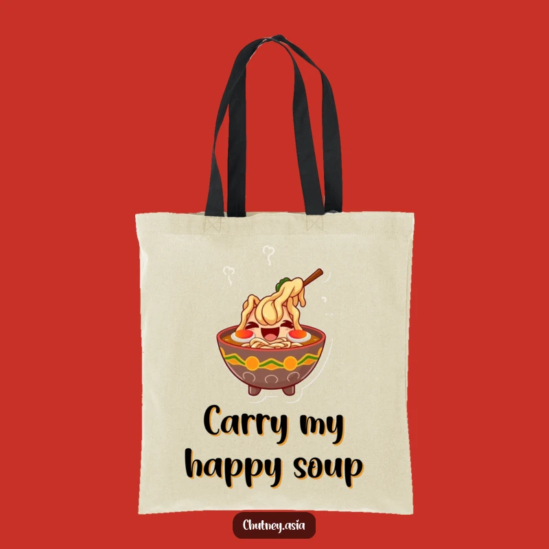 Funny Ramen Laugh Tote Bag - Amusing and Humorous Carry-All