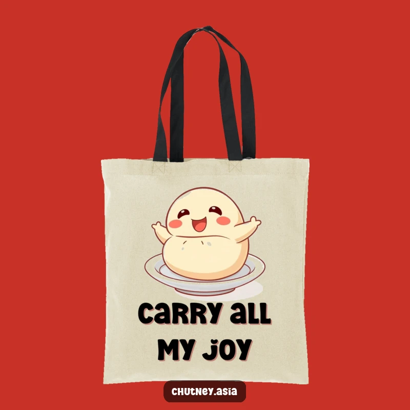 Funny Dumpling Roll Tote Bag - Playful and Humorous Carry-All