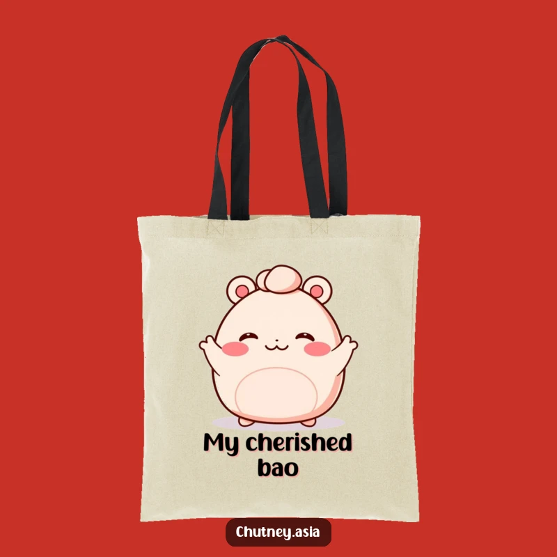 Funny Bao Bun Wave Tote Bag: Carry Your Goods with a Smile